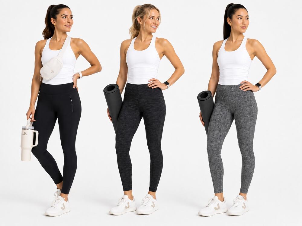 Athleta Mondetta 3 Pair Leggings Bundle S XS Black Gray Yoga Running Workout